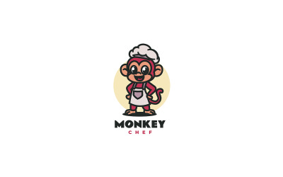 Monkey Chef Mascot Cartoon Logo 2