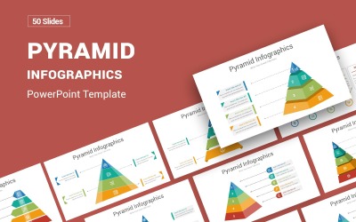 Piramis - Infographics PowerPoint sablon diagramok