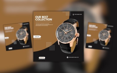 Plantilla de diseño de venta de la mejor colección de relojes