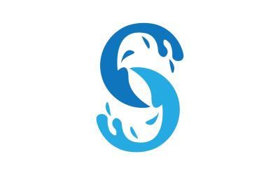 S sıçrama su mavi logo vektör sürümü v16