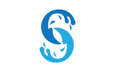 S splash víz kék logó vektor verzió v16