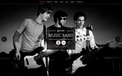 Modelo de site de banda de música