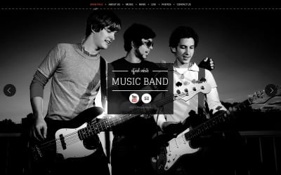 Modelo de site responsivo para banda musical