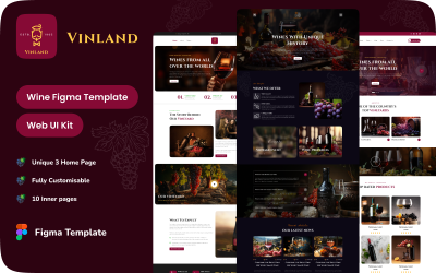 Modèle Figma de site Web sur le vin du Vinland