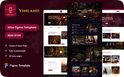 Modèle Figma de site Web sur le vin du Vinland