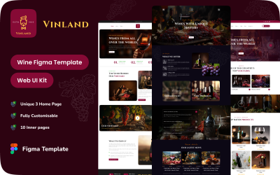Modello Figma del sito web del vino Vinland