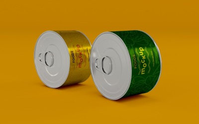 Maquete de embalagem de lata de dois metais para alimentos 07