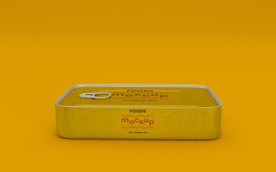 Rechteckiges Lebensmitteldosenverpackungsmodell aus Metall 05