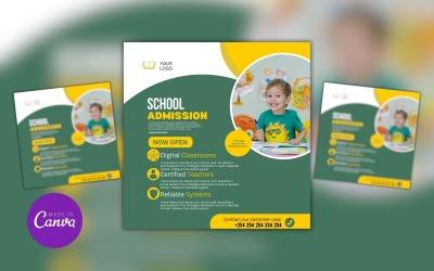 Poster del modello di progettazione per l&amp;#39;ammissione alla scuola