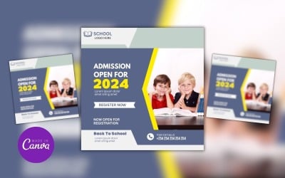 School Admission Canva Design Template