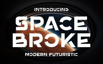 Space Broke - Carattere futuristico moderno