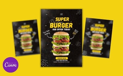 Burger-Fast-Food-Flyer-Design-Vorlage
