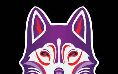 Husky mascot logo template