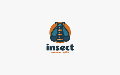 Insect eenvoudig mascottelogo 1
