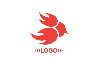 Logo di astrazione degli uccelli per il sito Web e l&amp;#39;applicazione