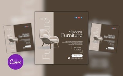 Mobilya Satışı Canva Tasarım Şablonu Posteri