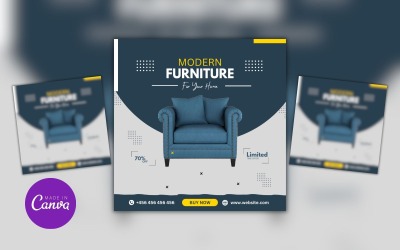 Modello di progettazione in tela per la vendita di mobili per la casa