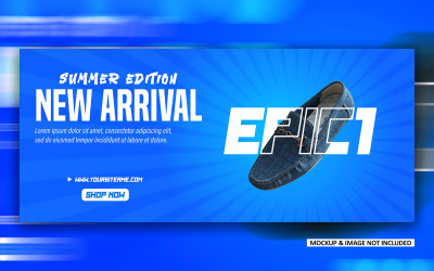 Nyanlända sociala medier varumärke reklamannonser banner EPS designmall