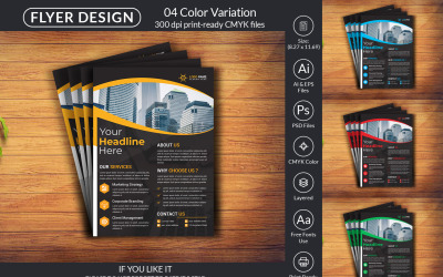 Ontwerpsjabloon bedrijfsflyer V05