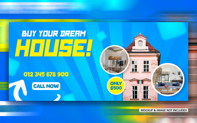 Real estate Social media brand promotional ads banner EPS design template