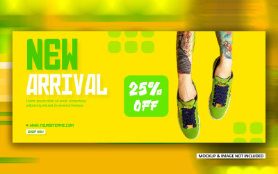 Sociala medier Skor Varumärke PR-annonser banner EPS designmall