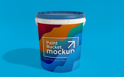 Plastic Paint Bucket Container packaging mockup 01