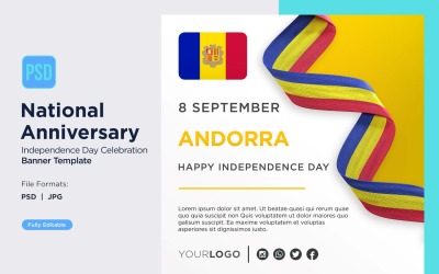 Andorra National Independence Day Celebration Banner