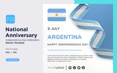 Argentina National Independence Day Celebration Banner