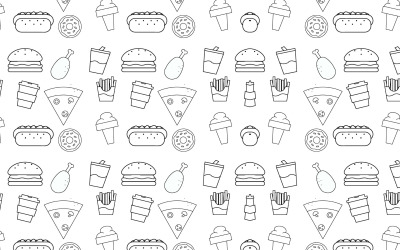 Ilustración de patrón de alimentos