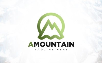 Litera A Streszczenie Projekt Logo Góry