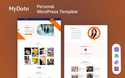 Mydata - Persoonlijk portfolio WordPress Elementor-thema