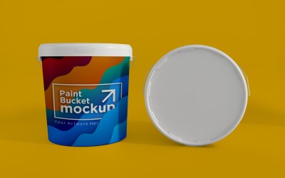 Plastic Paint Bucket Container packaging mockup 18
