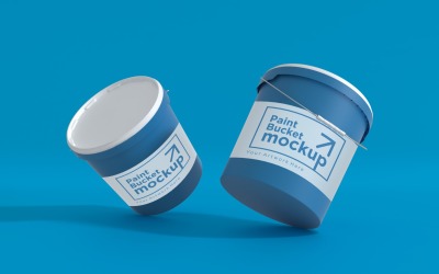 Plastic Paint Bucket Container packaging mockup 21