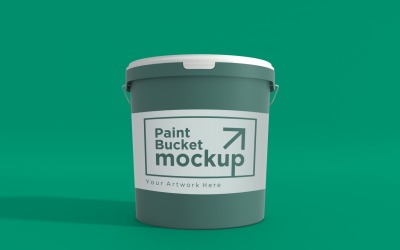 Plastic Paint Bucket Container packaging mockup 22