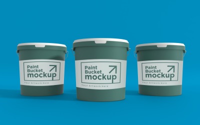 Plastic Paint Bucket Container packaging mockup 24