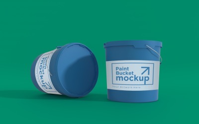Plastic Paint Bucket Container packaging mockup 25