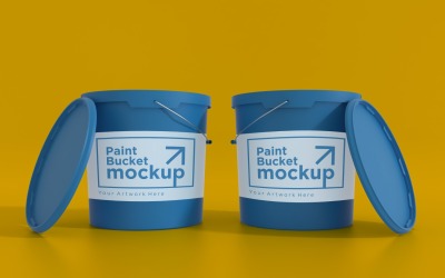 Plastic Paint Bucket Container packaging mockup 26