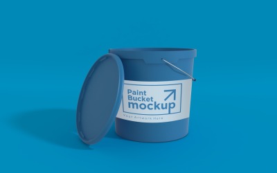 Plastic Paint Bucket Container packaging mockup 27