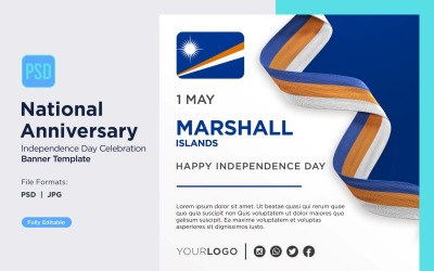 Bannière de célébration de la fête nationale Marshall