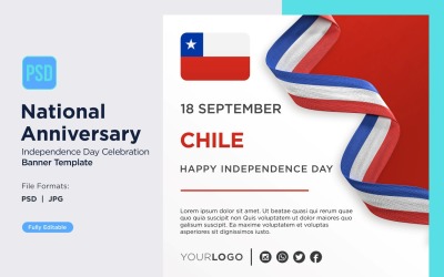 Chile National Day Celebration Banner