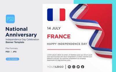 Banner oslavy národního dne Francie
