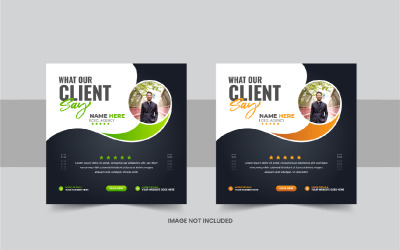 Klantfeedback op sociale media of testimonial-indeling van klanten