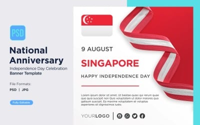 Singapore National Day Celebration Banner