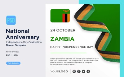 Zambia nemzeti ünnepének zászlója