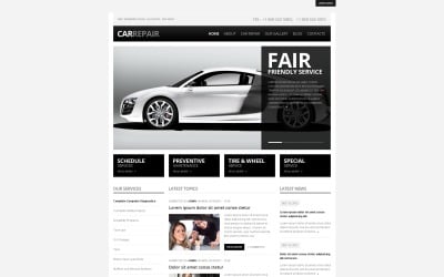 Plantilla Drupal de reparación de automóviles