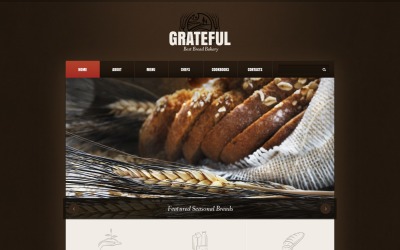 Plantilla Web Responsive para Sitio de Panaderías #40311