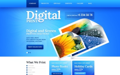 Szablon strony www Print Shop Website Template #40305