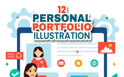 12 Persoonlijke portfolio-illustratie