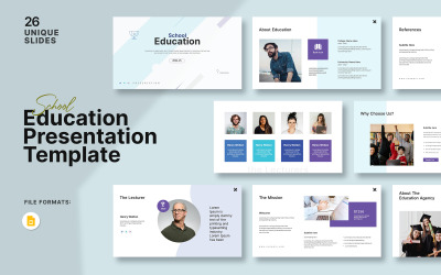 Layouten för presentationsmall för Googleslide Education