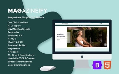 Magazineify - Könyvek Shopify 2.0 sablon